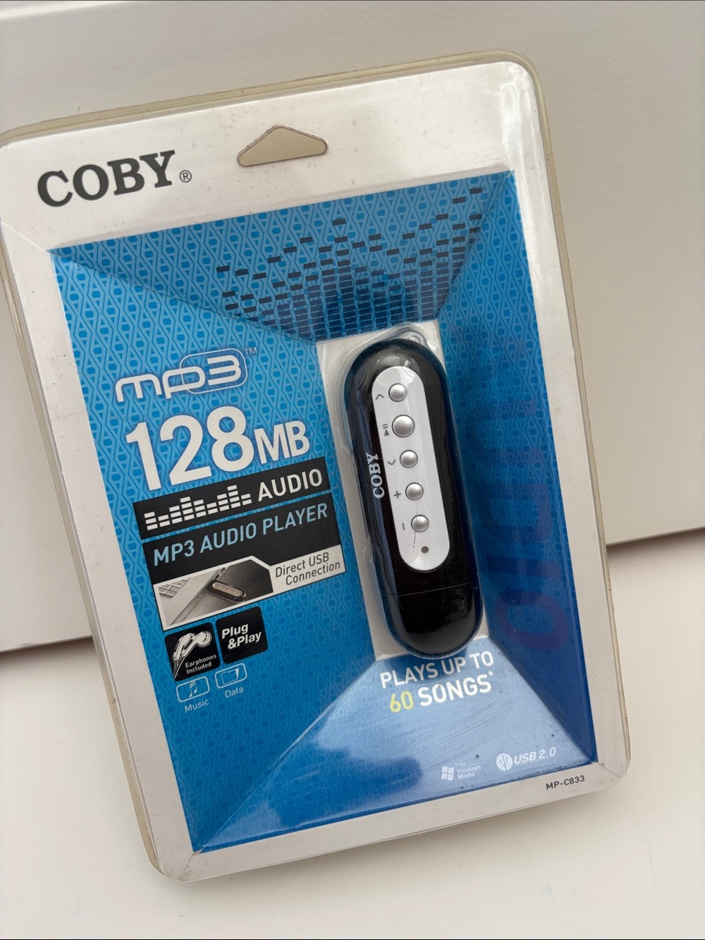 Vintage Coby 128MB USB Digital MP3 Player MP-C833 Audio Player 60 Songs NEW